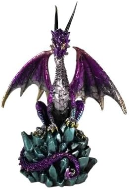 ICE ARMOR 5.25" H Purple Dragon On Icicle Figurine Statue Sculpture Ornament Decoration Home/Room Decor Ideas for Housewarming, Holidays and Birthdays Great Collectible Addition image 4