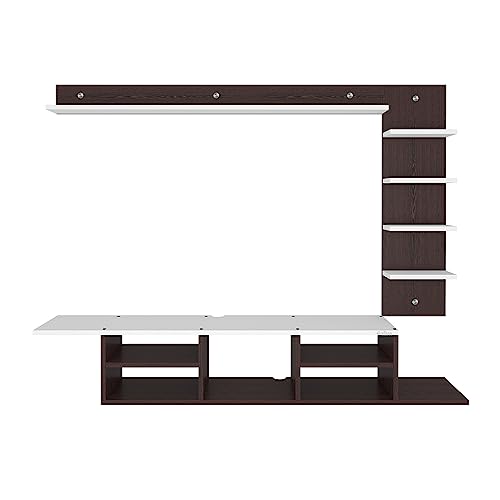 Image of Anikaa Charley Engineered Wood Wall Mount TV Unit /TV Stand /Wall Set Top Box Stand /TV Cabinet /TV Entertainment Unit (Wenge /White)(Ideal for Upto 55 inch)(D.I.Y)