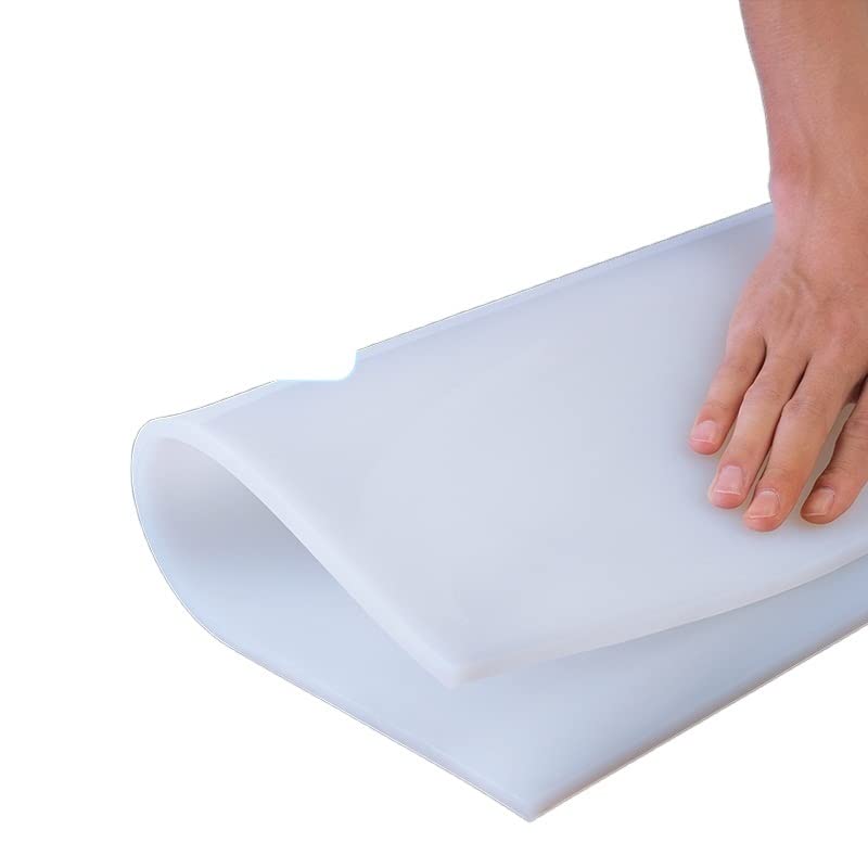 1PC White Color Silicone Rubber Sheet Food Grade Rubber Sheet Mat 100 * 100mm 200 * 200mm 500 * 500mm for Vacuum Press Oven Heat Resistant Silicone Matt(100mm*100mm*5mm)