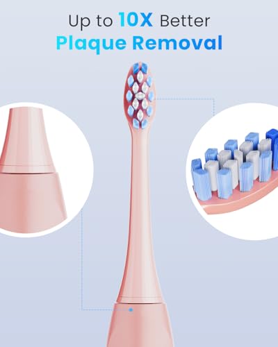 Image of Onlyone Replacement Toothbrush Heads, Electric Toothbrush Heads Refills, Pink, 8 Pack