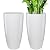 Lucieblessdesign 21 inch Tall Planter, Indoor Outdoor Planter Set of 2 Tall Outdoor Planters for Porch Large Planter Pot with Drainage Hole for Home Garden Front Door