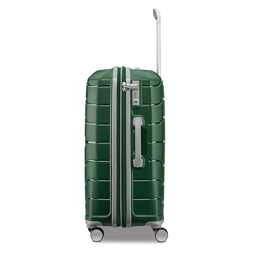 Image of Samsonite Freeform Hardside Expandable with Double Spinner Wheels, Checked-Medium 24-Inch, Pine Green