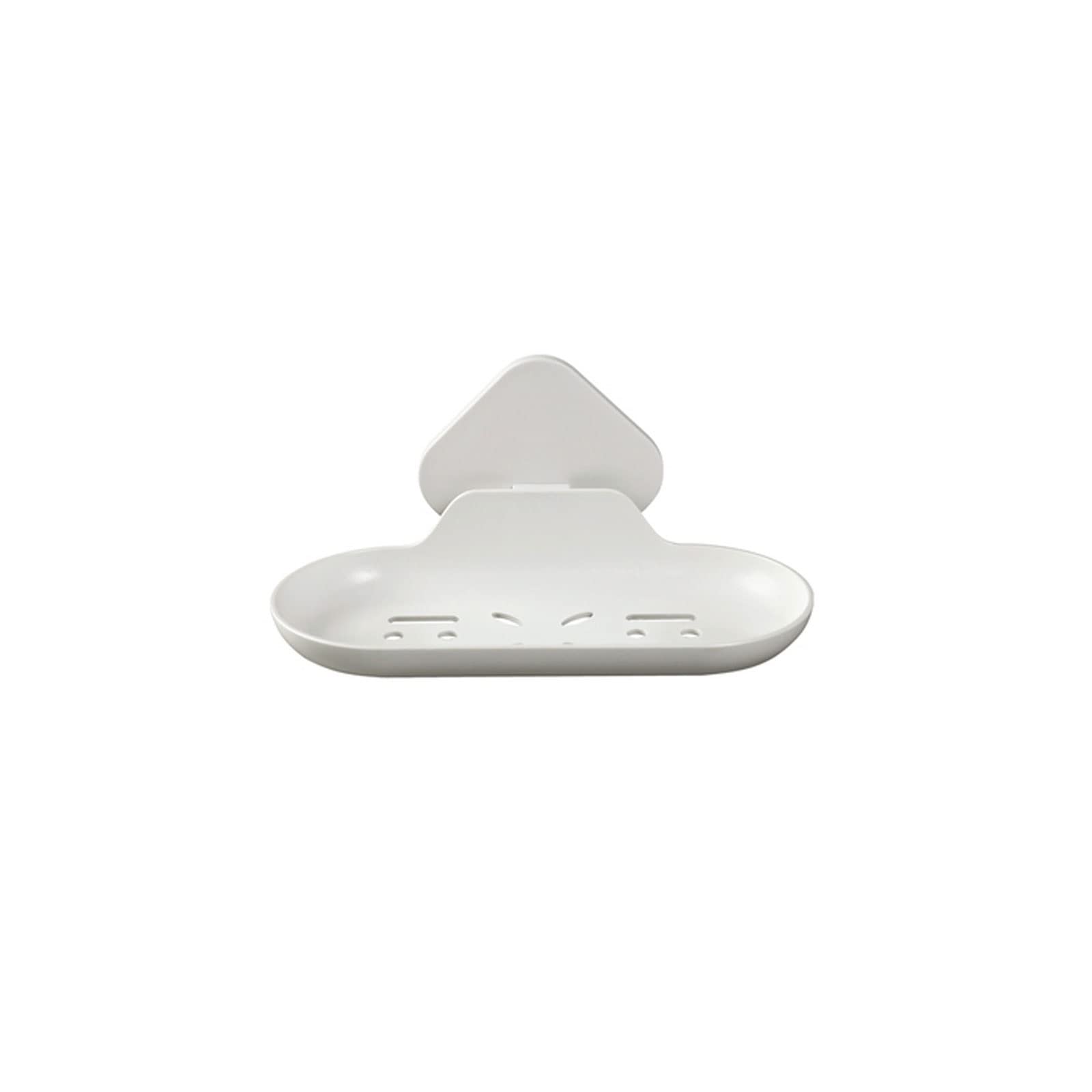 JINGYAN Soap Dishes White Wall-mounted Soap Dish, Drain Hole Design, Easy To Wash. Suitable for Bathroom And Kitchen. (20 * 9cm)