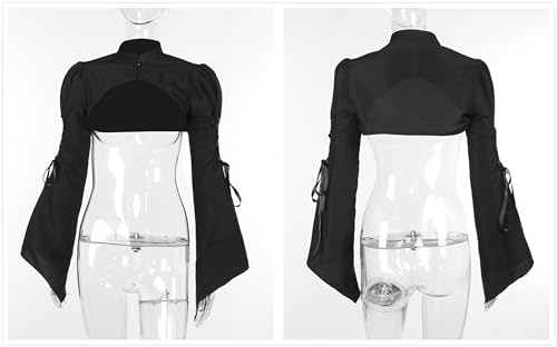Goth Black Bolero Shrug for Formal Dress Gothic Rave Festival Top for Women4