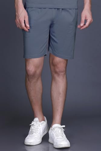 Image of GODFREY Cotton Half Trackpant with Zipper Pocket Shorts for Men | Outdoor Light Weight Sports