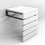 Panca Da Bagno Impermeabile In Legno Teak Per Doccia, Spa, Giardino, Soggiorno - Sedile Per Anziani, Sgabello Da Interno (Media