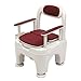 Bedside Commodes Chair, 661.39Lbs Capacity Bedside Toilet with Inner Bucket and Support Armrests, Adjustable Height Portable Adult Potty Toilet Chair Moveable Commodes for Elderly People (Burgundy)