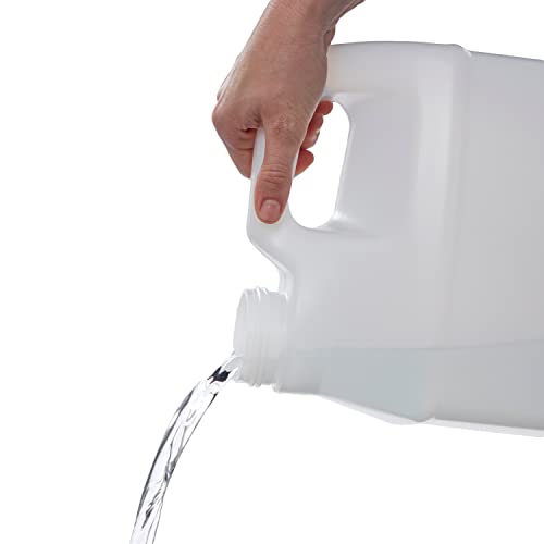 Hudson Exchange 2.5 Gallon Hedpak Container With Cap, Hdpe, Natural, 4 Pack #TOP7