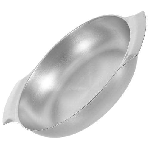 Beaupretty Olla de Acero Inoxidable con Doble Asa para Cocinar Ramen Arroz y Parrilla Cazuela Multifuncional Resistente al Calor para Hogar Oficina y Camping
