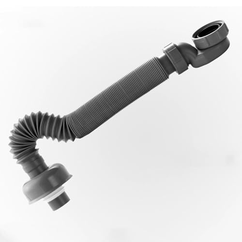 Low Profile 1-1/2 P-type Anti-odor Drain Pipe Flexible Bendable Freestanding Tub Drain Kitfor Bathtubs Sinks and RV Plumbing Systems