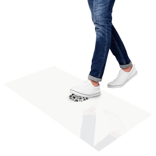Image of uxcell 300pcs Adhesive /Sticky /Tacky Mats 18 inch x 36 inch, Case of 10 Mats, 30 Sheets Each, for Cleanroom, Warehouse, Laboratory, Capture Dirt and Dust, White