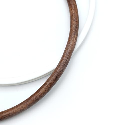 Image of Embroiderymaterial Round Decorative Embroidery Hoop Frame Set | 3 Sizes - 5.5, 7 & 8.5 Inch | Imitation Wood | Antique Brass Screw & Hanging Ring | Cross Stitch Display Frame | Wall Hanging Craft
