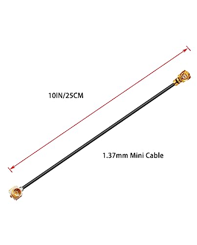 Vecys 2PCS U.F.L1 Male to U.F.L1 Female Cable 10" /25CM U.F.L1 1.37mm Low-Loss Extension Cable, Copper - Image 2