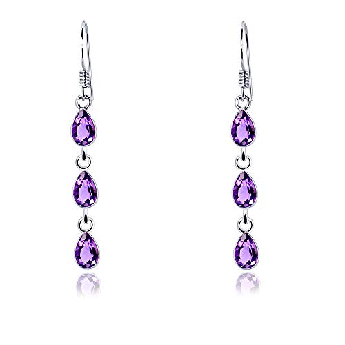 Preisvergleich Produktbild Ohrringe Sterling-Silber Amethyst