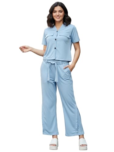 Image of CHKOKKO Women Jogging Suit Casual Summer Track Suit Co-Ord Set