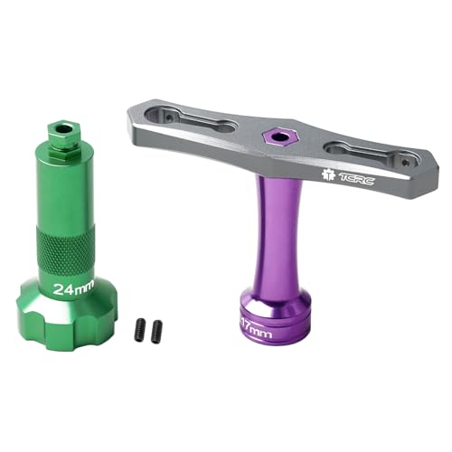 TCRC Interchangeable 17mm & 24mm Wheel Hex Nut Socket Sleeve Wrench RC Spanner Repair Tool For 1/6...