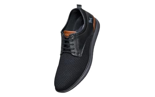 Image of Neeman's The Derbies for Men | Knit Base and Faux Leather Derby Sneakers | Comfortable and Breathable Mesh