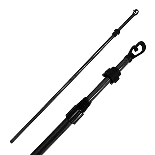 ACCURATE 2.4M Extending Washing Line Prop Pole, Durable & Heavy Duty Pole, G Shaped Hook with Twist & Lock Screw Mechanism For Home Garden Pole Clothing Laundry Support (1)