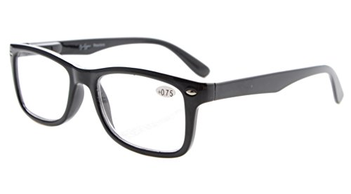 Eyekepper Classic Vintage Style Reading Glasses, Black +1.50