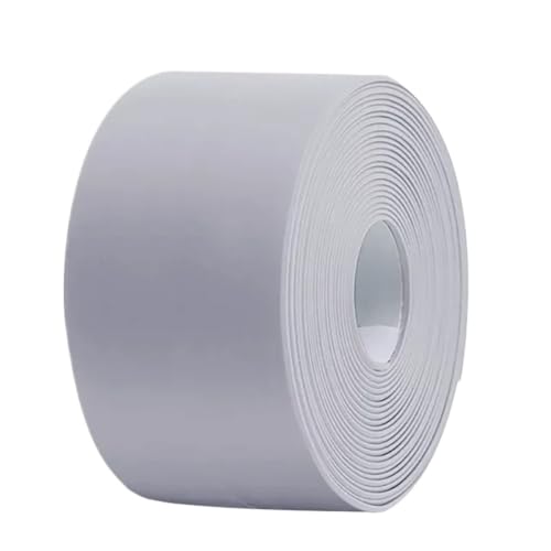 Cinta impermeable autoadhesiva de PVC gris de 12.8M para sellar juntas de fregadero y ducha 2