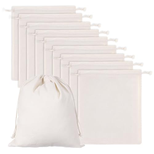 10 Best Muslin Produce Bags That Keep Your Groceries Fresh and Green 1 Reusable Natural Linen Produce Bags (10 Pcs)