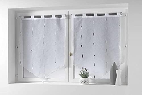 douceur d'Intérieur Chenilla Pannello a occhielli poliestere, Poliestere, grigio, 260x140 cm