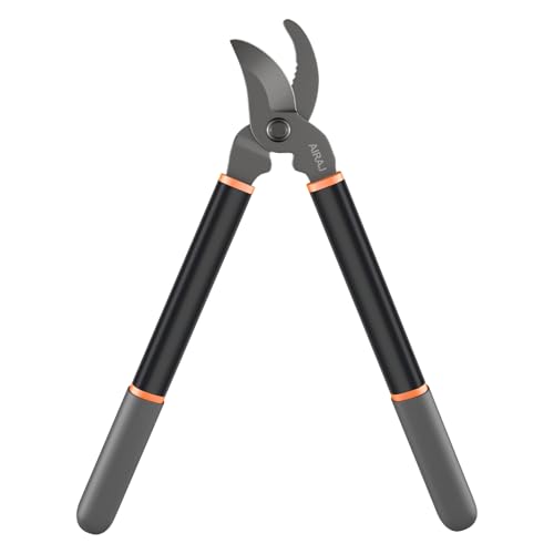 AIRAJ Tijeras de podar de 42,5 cm | Tijeras de podar Bypass | Tijeras de jardín | Corta sin esfuerzo ramas (4 cm máx) | Hojas de acero resistentes al óxido y afiladas | Adecuadas para el corte de