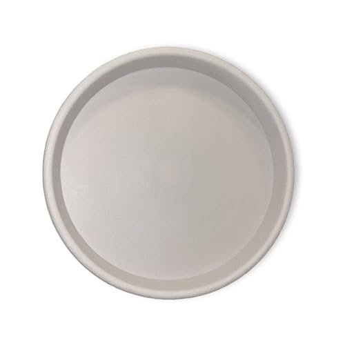 Crescent Garden Universal Round Planter Saucer, Durable Drainage Dish for Plant Pots, Heavy-Duty Plant Dishes Saucer, Indoor & Outdoor Plant Trays - Parchment (19 inch Inner, 22 inch Outer Diameter)