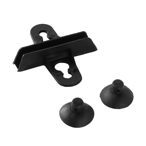 Laroal Aquarium-Trennwand, Saugnapf, Schwarze Clips, Glas-Befestigungsclips, Isolationshalter aus Kunststoffgitter für Aquarien