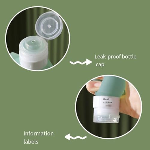 Cloudzy Silicone Travel Bottle Pouch Reusable Cosmetics Mini Portable for Shampoo Shower Gel Cream Lotion Toiletries Pet Soap Sanitizer Leakproof Squeeze Bottles Container Dispenser BPA-Free Set (1) - Image 8