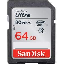 cartao de memoria SANDISK SDXC ULTRA 80mb/s 64GB SD original