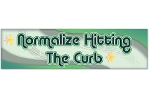 Normalized Hitting the Curb | Funny Bumper Sticker Decal