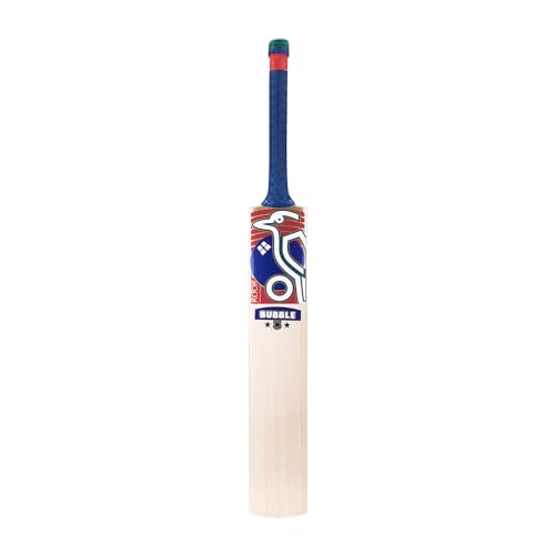 Kookaburra Retro Bubble 3 Star Cricket Bat, Blue/Red, Short Handle - Image 2