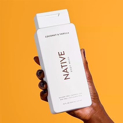 Miniatura 9 de Native Natural Gel de baño de coco y vainilla, sin sulfato, sin parabenos, 18 onzas, (paquete de 1)