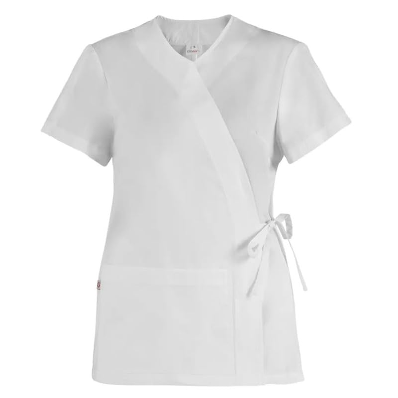 Giblor's Kimono ILARIA da Estetista Wellness Spa Manica Corta Regular Fit BIANCO