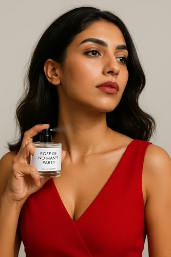 Image of Women's Perfume, Rose of No Man's Party Eau de Parfum, Luxury Fragrance, Clear Glass Bottle with Black Cap 50ml (1.7 fl.oz)