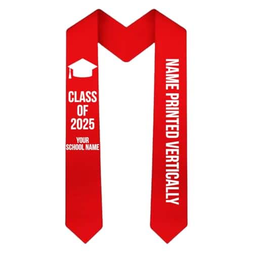 Custom Graduation Stole. Elegant Satin Sash for Class of