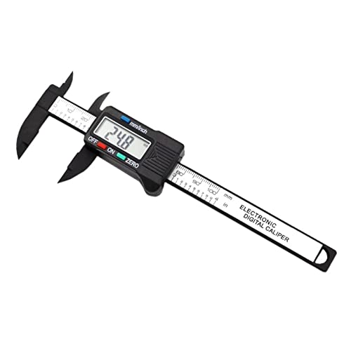 デジタルノギス ツールプラスチックTdigital vernierキャリパー0-150mm 6インチ LCD.電子カーボンファイバー高度計マイクロメータ測定ツール(100MM-BLACK)