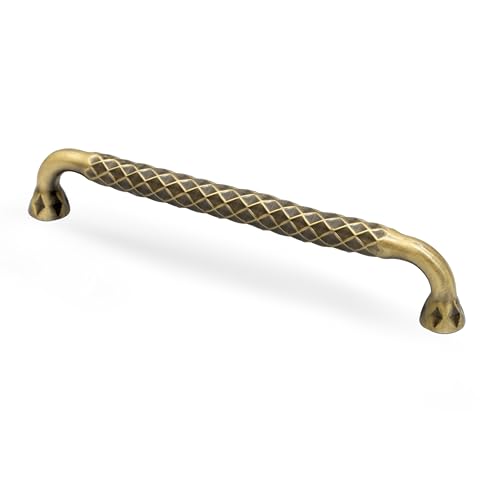 Image of Plantex Cabinet Handle /224mm Handle for Cabinet /Door Pull-Push Handle for Home /Office - Pack of 1 (Brass Antique)