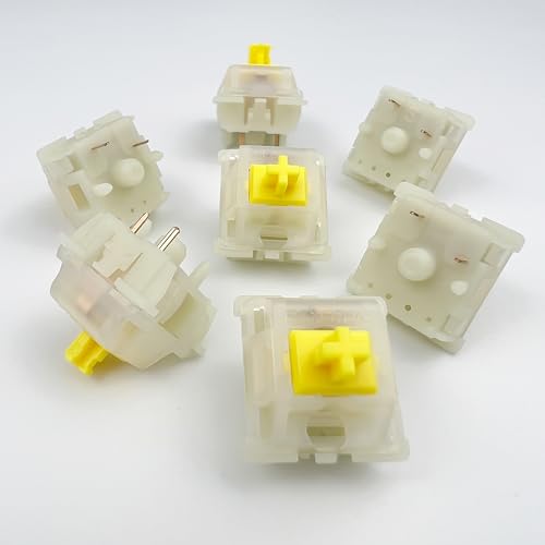 Image of Gateron Milky Yellow Pro V2 Pre-lubed 5-Pin 50gf Linear Switches for All MX Mechanical Keyboard Game Keyboard(Milky Yellow Pro V2,108PCS)
