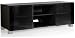 Produktbild VCM Aufgebautes TV Lowboard Rack Fernsehschrank Tisch Möbel Schrank 2 Glastüren 2 offenen Fächern Schwarz 150cm "Luxala"