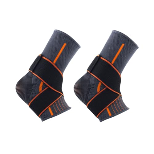 NOLITOY Long-lasting Ankle Guard Straps Compression Wraps for Women Sweat Absorbent Material for Sports Daily Activities (grey Black)