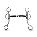 Ergonomisches Design: Dieses Westerngebiss für Pferde verfügt über einen 12,7 cm süßen Eisenmund und 16,5 cm vier Zügelbacken, die für den Komfort Ihres Pferdes entwickelt wurden. Das Gebiss funktioniert gut bei Pferden, die durch eine normale Trense laufen, oder als Tune-Up-Biss bei älteren Pferden.