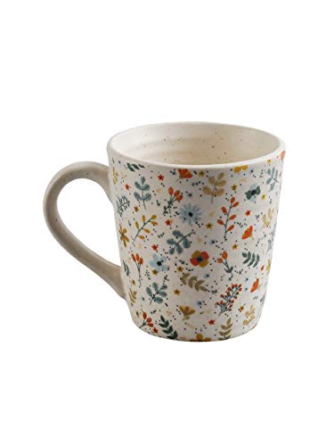 Image of miah decor Ceramic Tea Cups Set of 4-320ml, Decal Handmade Stoneware