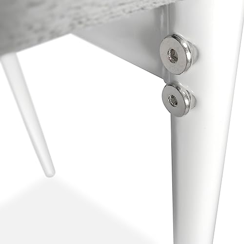 Chaises tapissées de salle à manger 96 cm Yrsa Homey aluminium