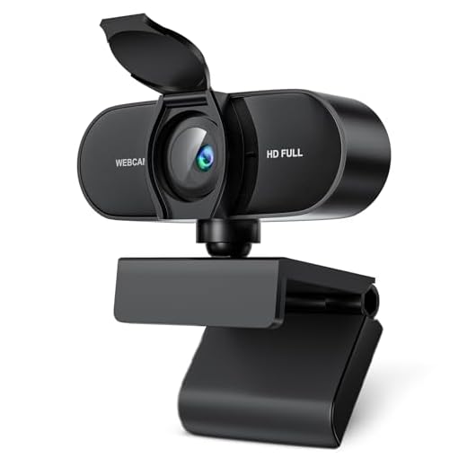 OFFCUP 1080P Webcam PC con Microfono Cancellazione del Rumore, Web Cam Full HD 1080p USB Web Camera Streaming Videocamera Plug & Play PC Laptop Desktop per Videochiamate Conferenza e Studio