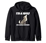 Wolf Costume I'm a Wolf in a Human Costume Funny Howling Sudadera con Capucha