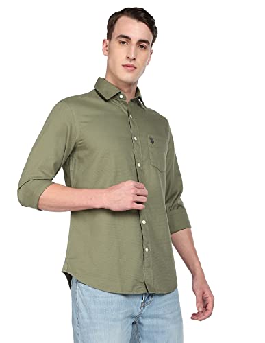 Image of U.S. Polo ASSN. Men's Cotton Slim Fit Shirt