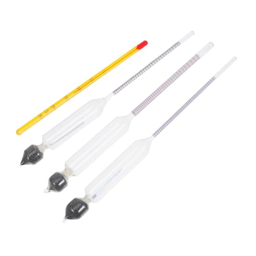 VICASKY 3 Stück Alkoholmessgerät Hydrometer für Wein 0-100° C Thermometer Wiederverwendbar Präzise Messung für Selbstgebrautes und Spirituosen VICASKY 3 Stück Alkoholmessgerät Hydrometer für Wein 0-100° C Thermometer Wiederverwendbar Präzise Messung für Selbstgebrautes und Spirituosen
