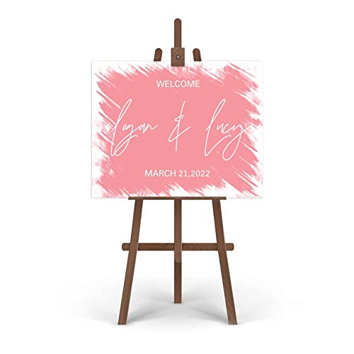 Panneau de mariage minimaliste modifiable 40x50 cm personnalisé